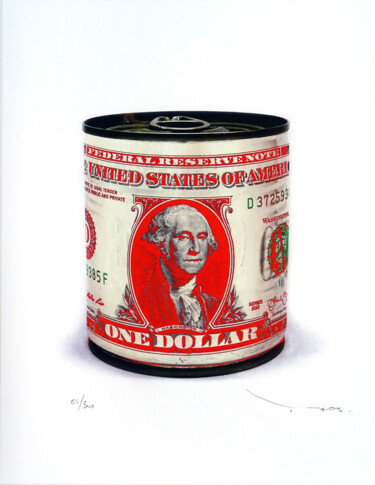 Tehos - One dollar tin can - a - red