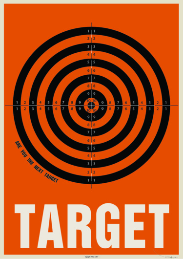 Tehos - Print Poster - Next target - Orange