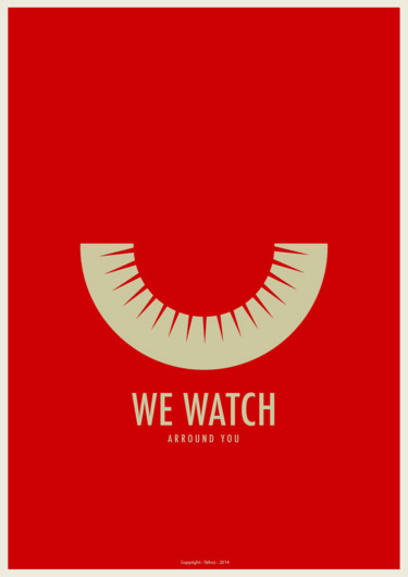 Tehos - Print Poster - We watch arround you - Red 01