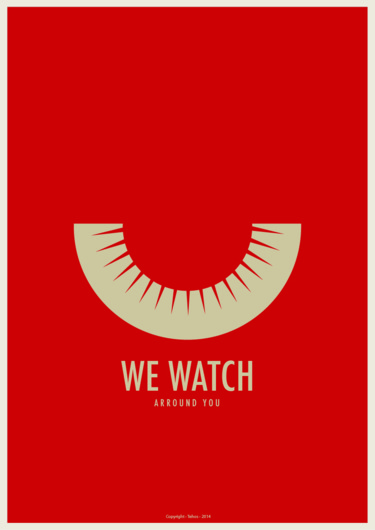 Tehos - Print Poster - We watch arround you - Red 01
